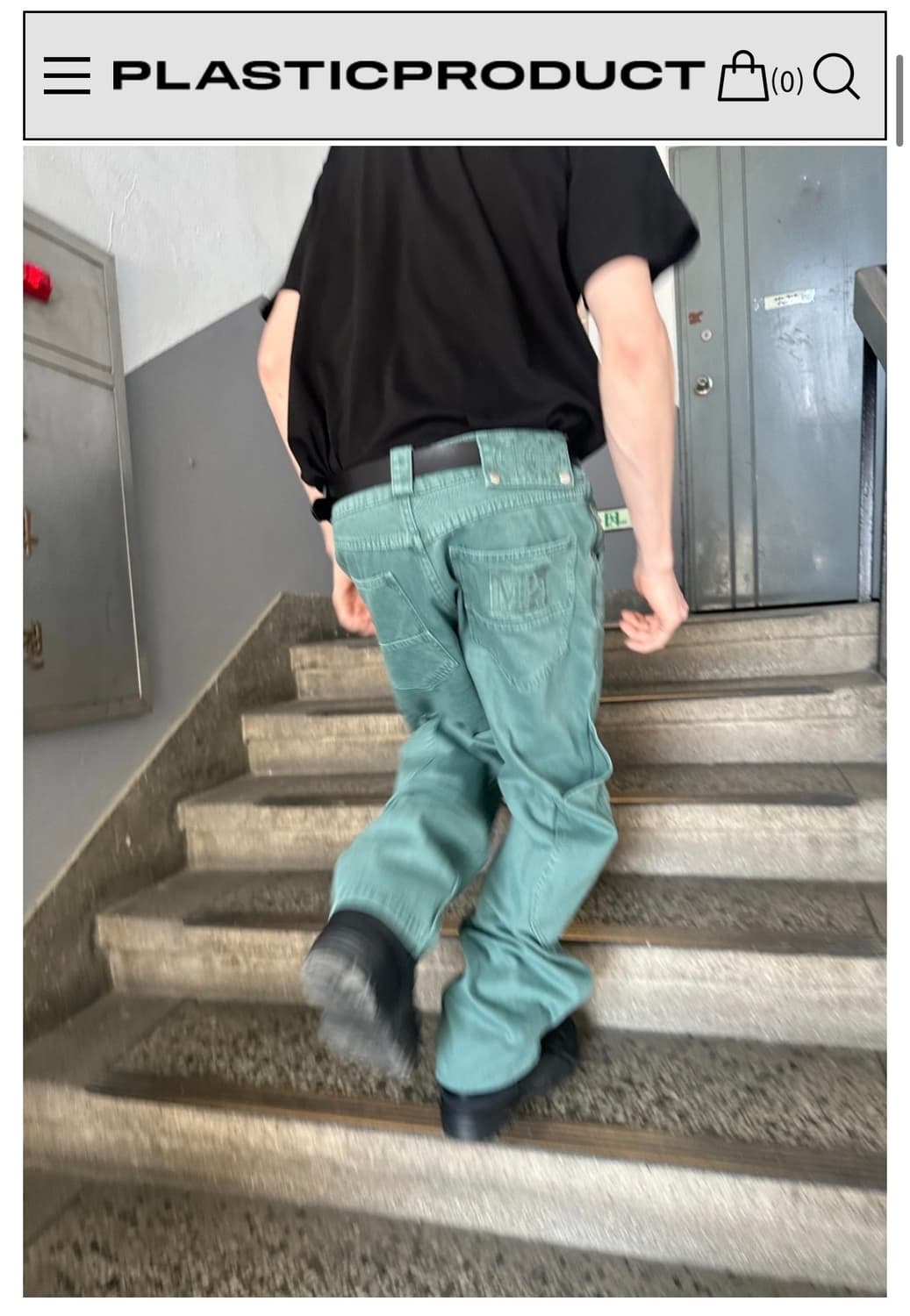 [M] 플라스틱프로덕트 카프 포켓 팬츠 에메랄드  상품이미지1