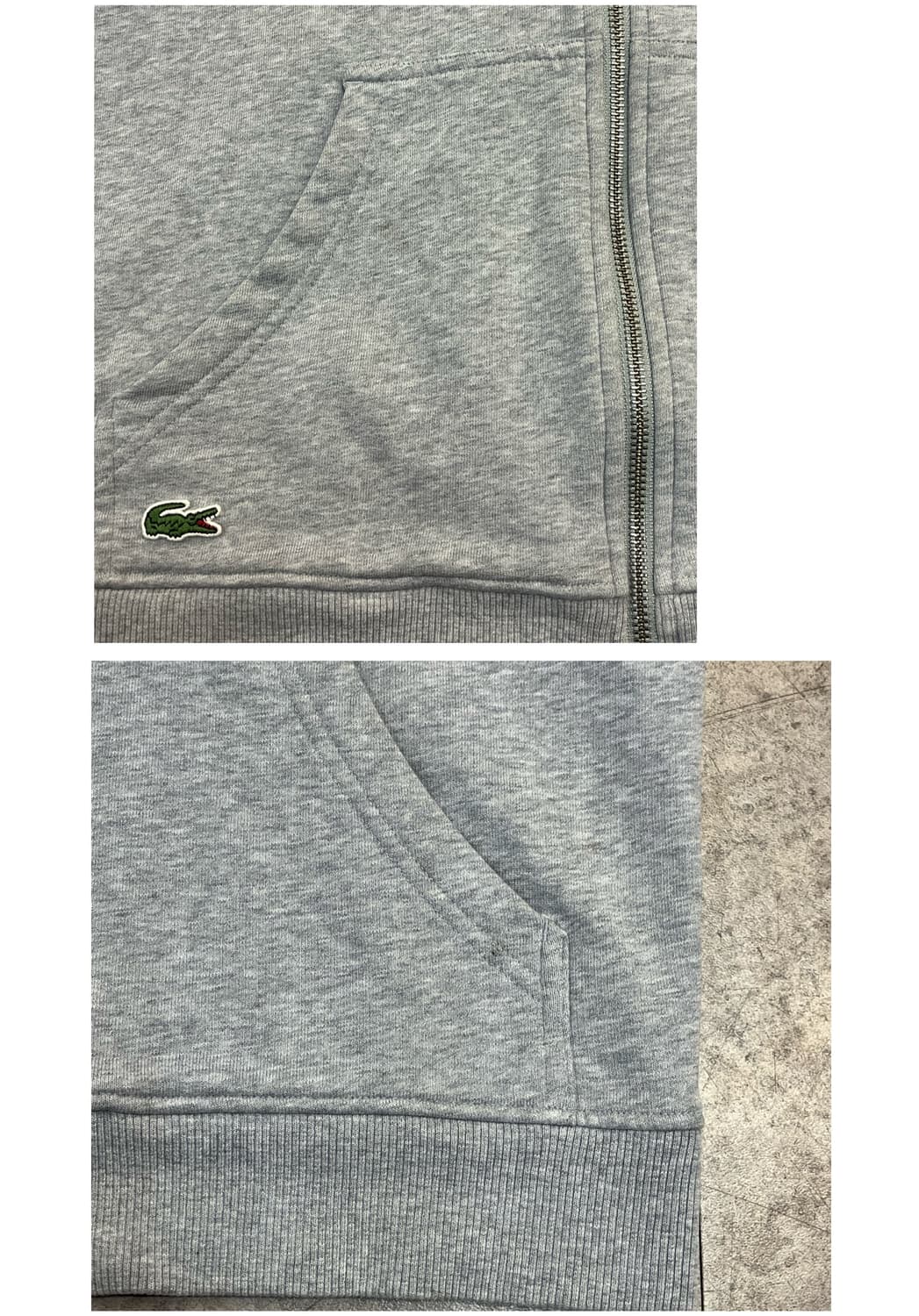 라코스테 자수 후드집업 그레이 5 #csz2337 상품이미지7