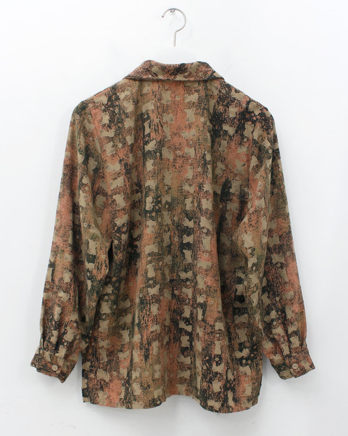 일본 빈티지 수채화 패턴 블라우스 상품이미지5