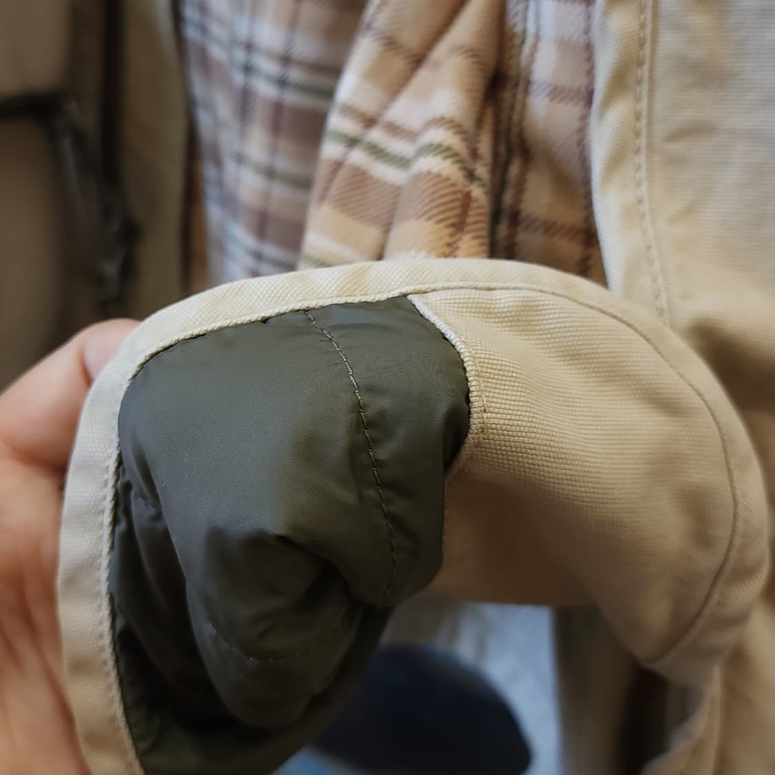 폴로 헌팅자켓 파이어맨 자켓 코듀로이 카라 캔버스 레더 XL 상품이미지9