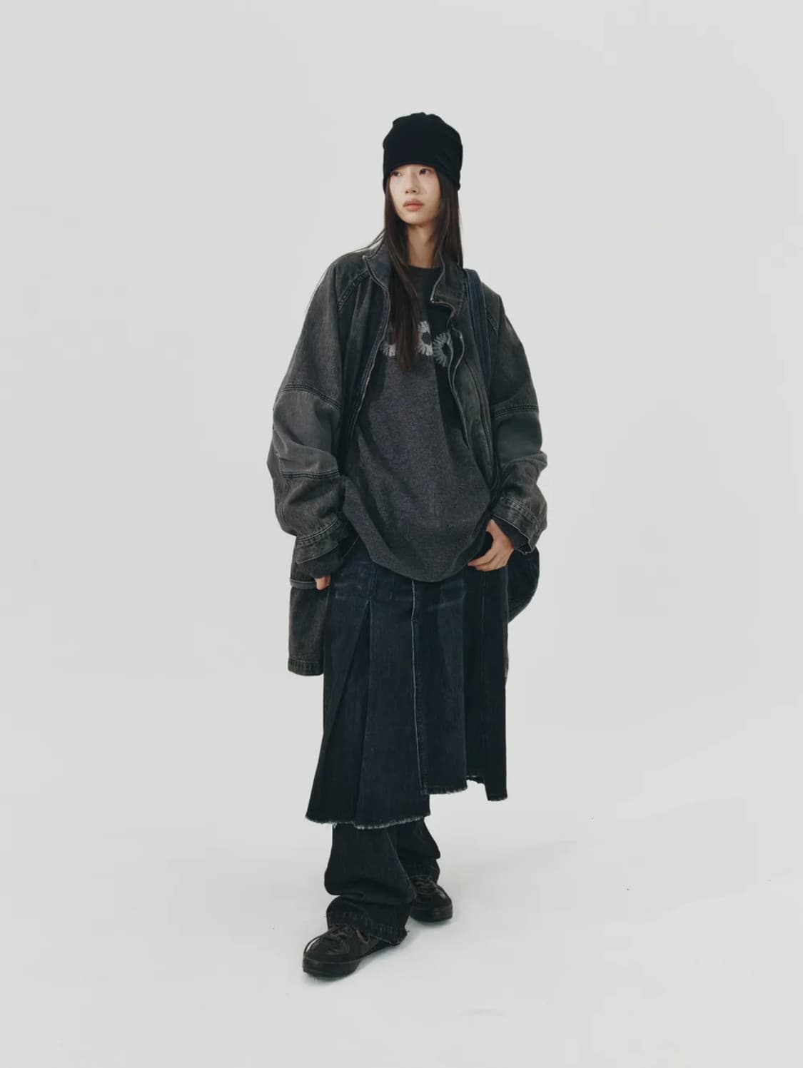 999휴머니티 오버사이즈 데님 피쉬테일 자켓 상품이미지1