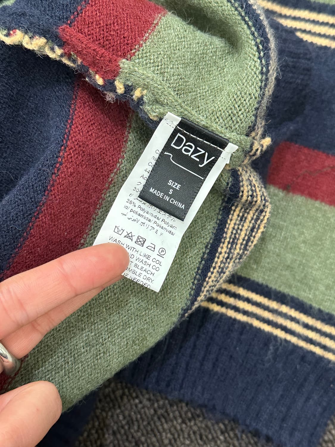 S)Japanese vintage 스트라이프 니트 스웨터 상품이미지4