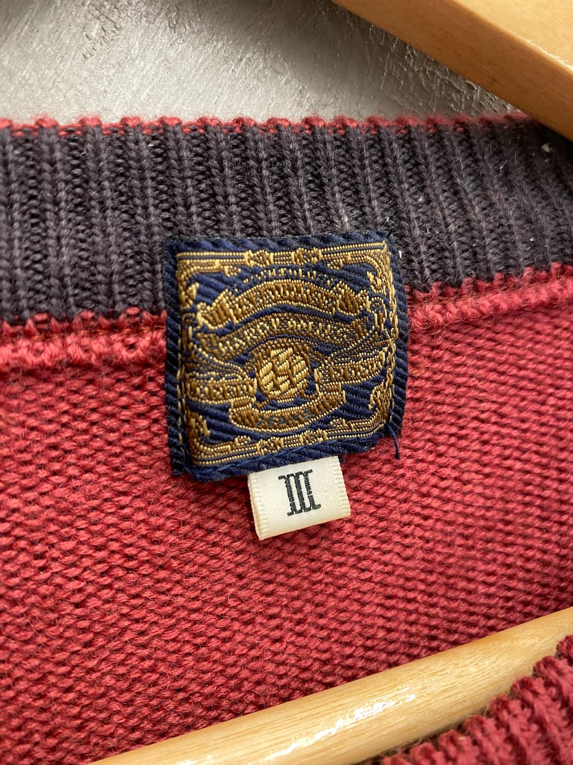 [L] 90s HARDY AMIES 하디에이미스 빈티지 울 니트 상품이미지5