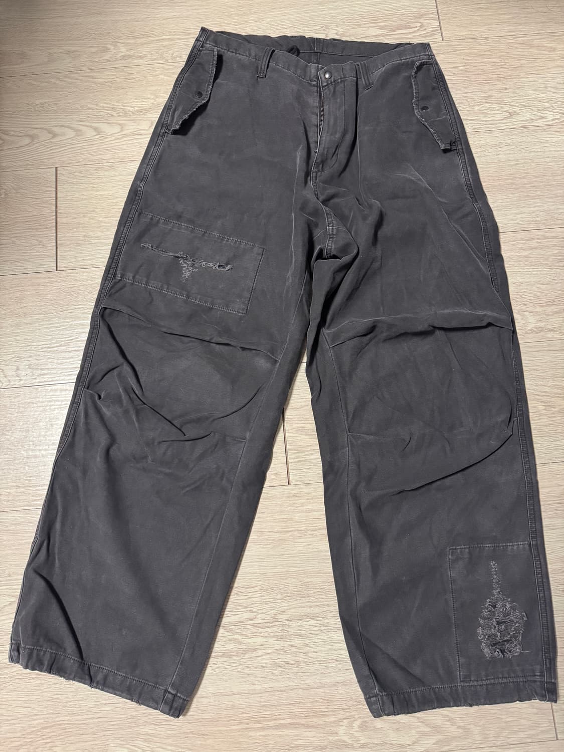 Snow Jeans Over Dyed Camo 차콜 상품이미지1