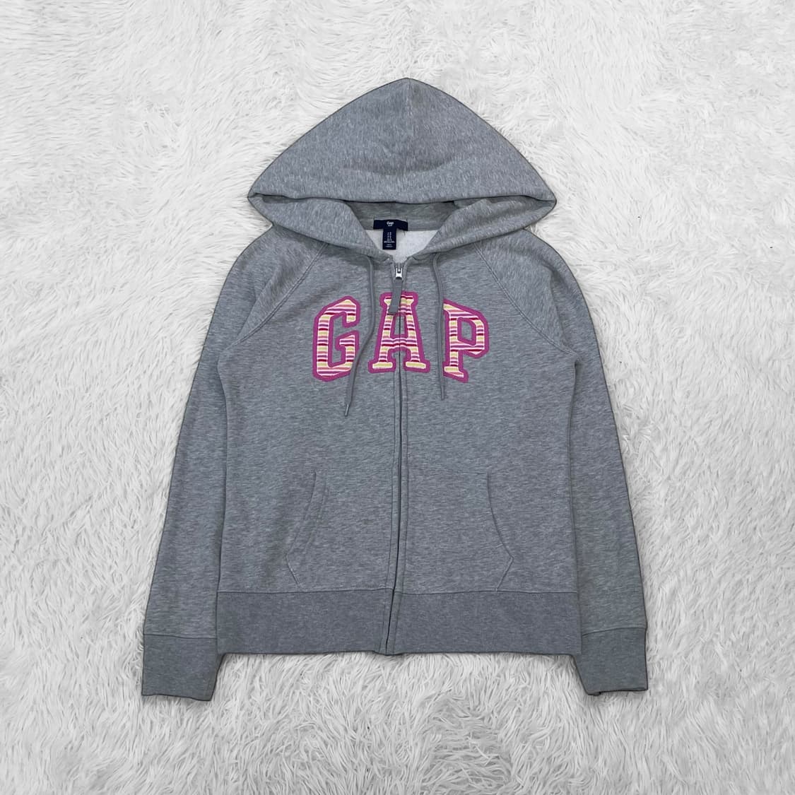 갭 Gap 스펠 로고 후드집업 그레이 상품이미지2