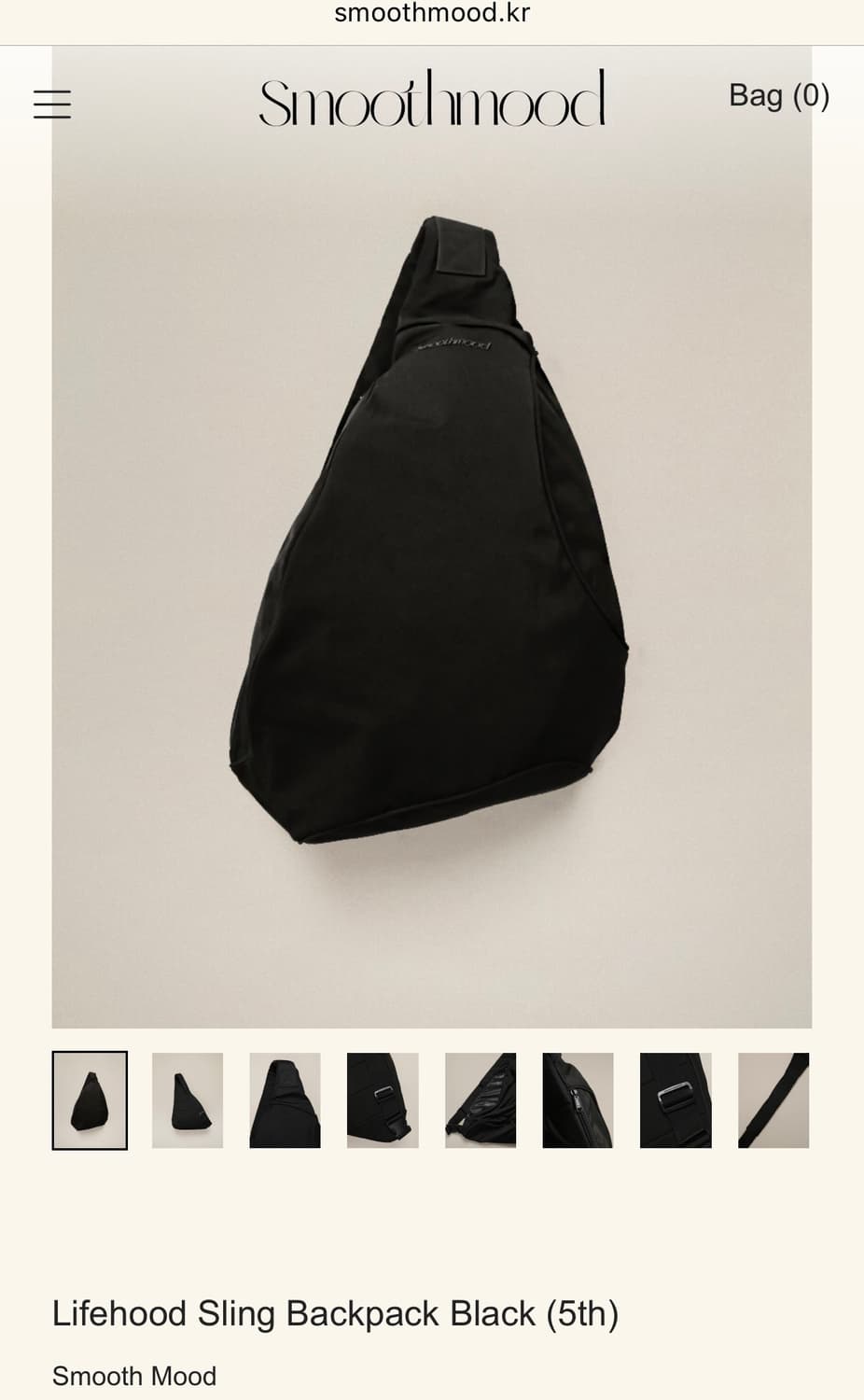 스무드무드 슬링백팩 슬링백 블랙 상품이미지1