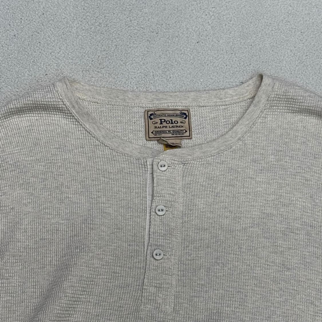 폴로랄프로렌 와플 니트 코튼 헨리넥 XL 상품이미지2