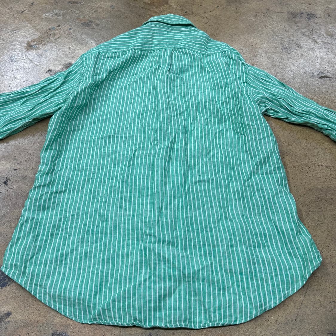[정품/L] 폴로 랄프로렌 스트라이프 셔츠 그린 b16 상품이미지4