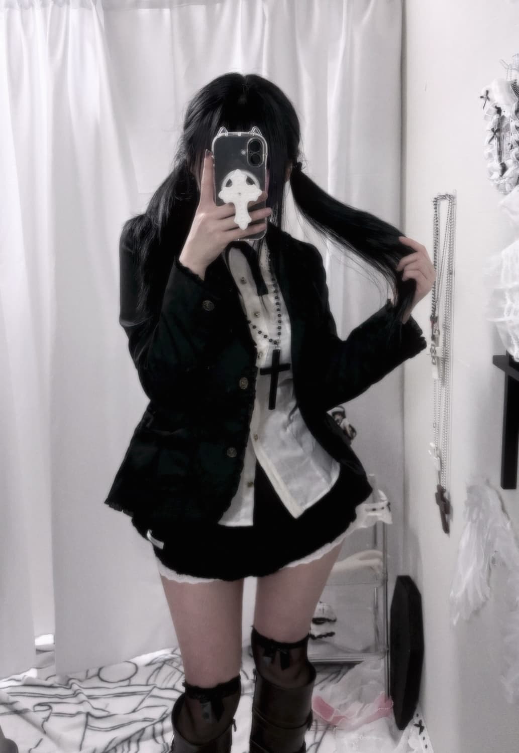 액시즈팜 엑시즈팜 리본 프릴 자켓 상품이미지1