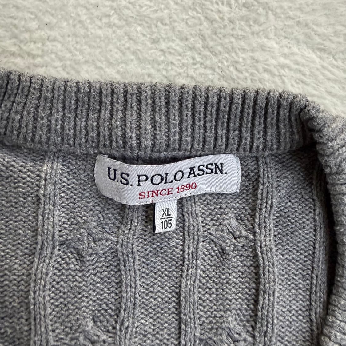 105 유에스폴로 케이블 니트 스웨터 0403T 상품이미지3