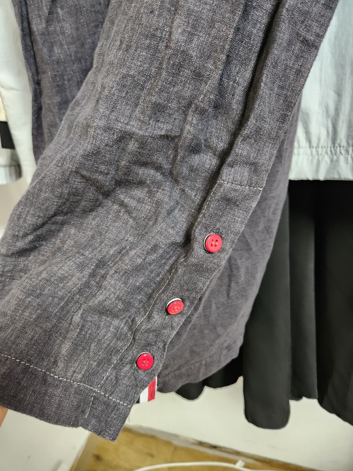 TAKE 반팔 셔츠 원피스 차콜 90~95 상품이미지6