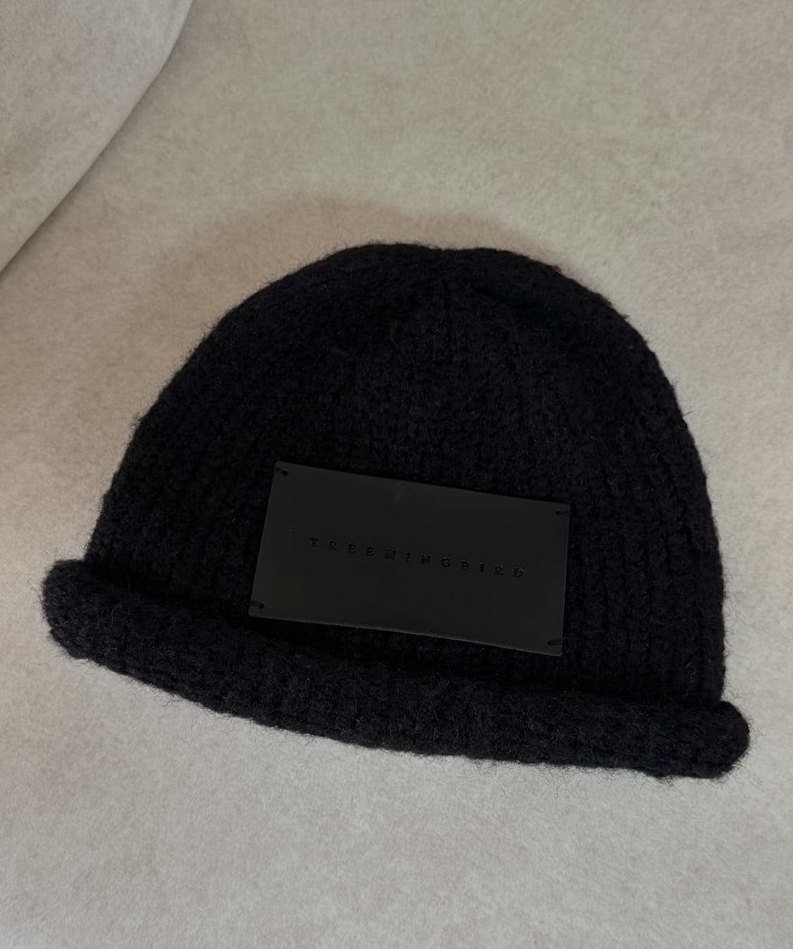 (사용감없음) 트리밍버드 비니 블랙 상품이미지2