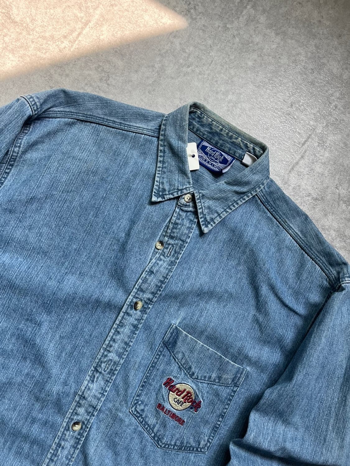 XL) 하드락카페 데님 셔츠 상품이미지3