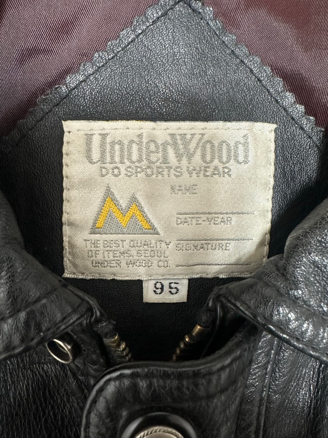 빈티지 블랙 소가죽 봄버 블루종 자켓 상품이미지5