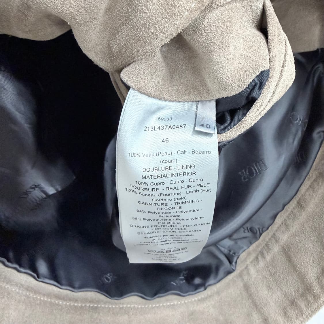 [S+급/46] 디올 시어링 퍼 스웨이드 무스탕 자켓 브라운 상품이미지6