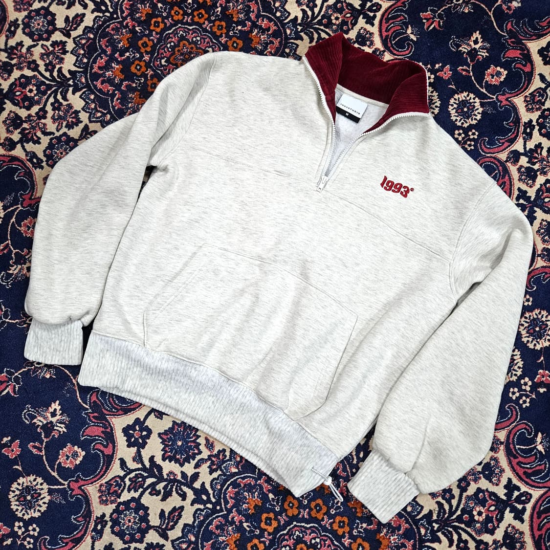 1993스튜디오 빈티지 반집업 기모 맨투맨 M size 상품이미지4