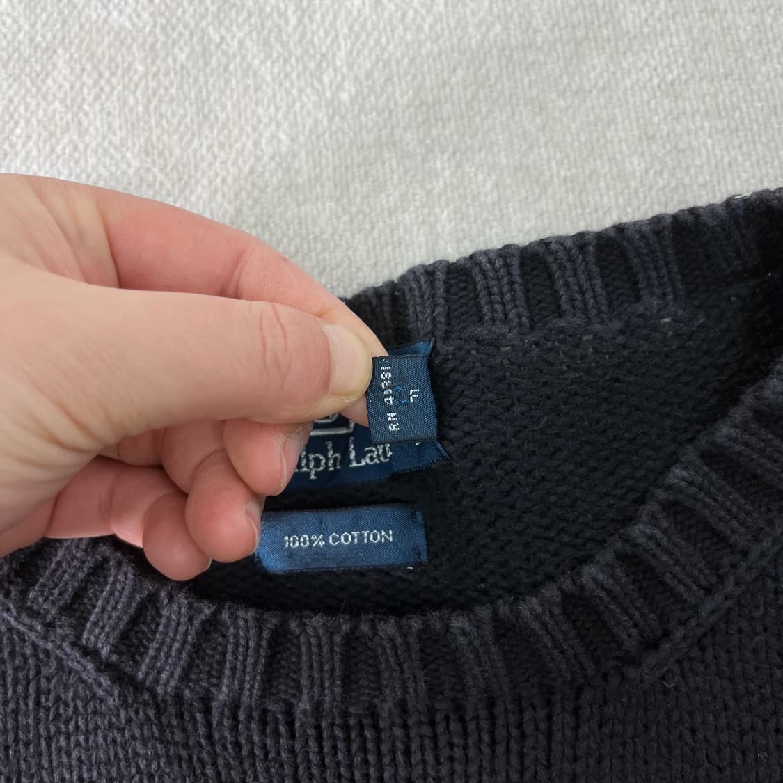 100 폴로랄프로렌 코튼 블랙 니트 상품이미지4