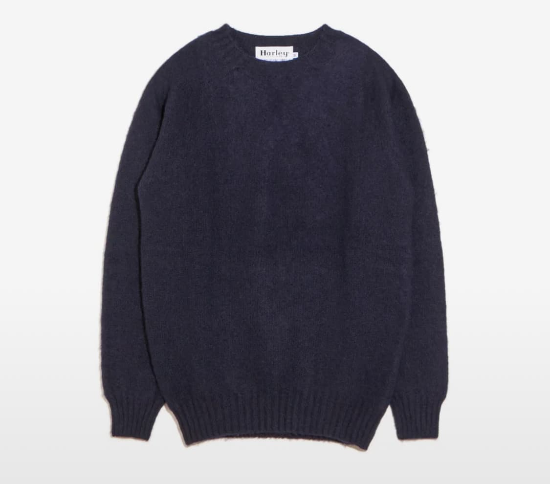 할리 오브 스코틀랜드 쉐기독 크루넥 니트-뉴 네이비 상품이미지1