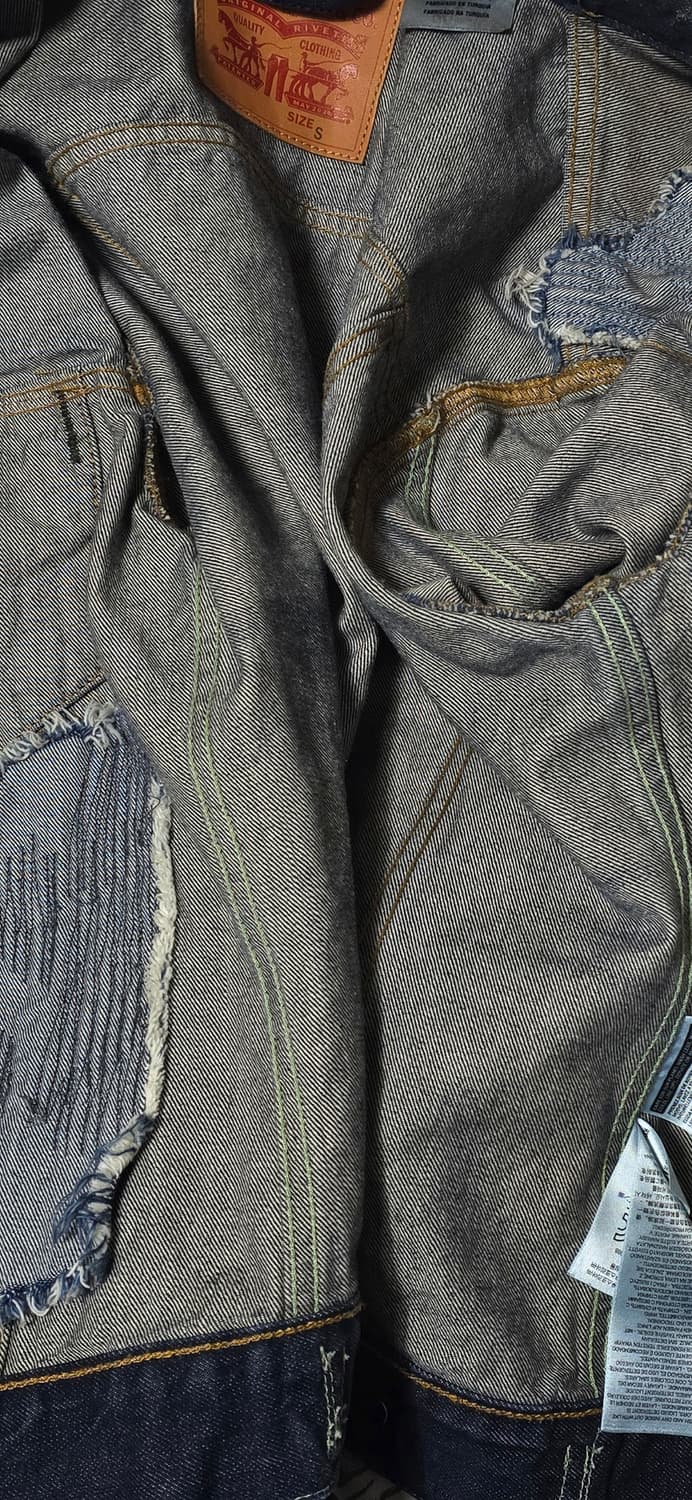 리바이스 데미지 데님 자켓 S 상품이미지7