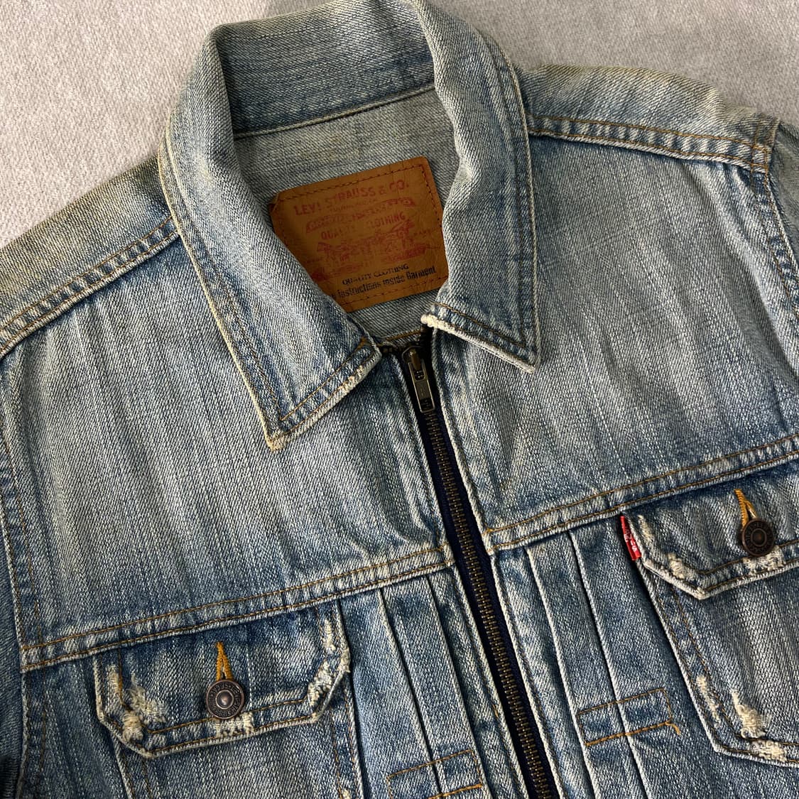 95 리바이스 00s 일본판 워시드 데님 자켓 상품이미지2