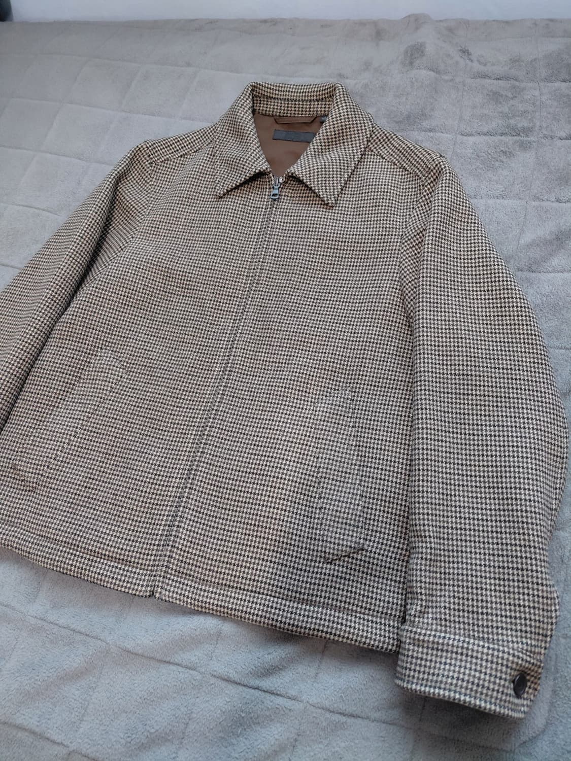 유니클로 싱글카라체크쇼트블루종 S 상품이미지2