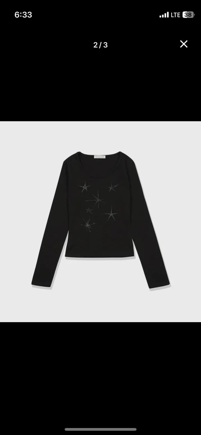 칙스(퍼지스캔)  모닝 스타 롱슬리브 티셔츠 black 상품이미지1