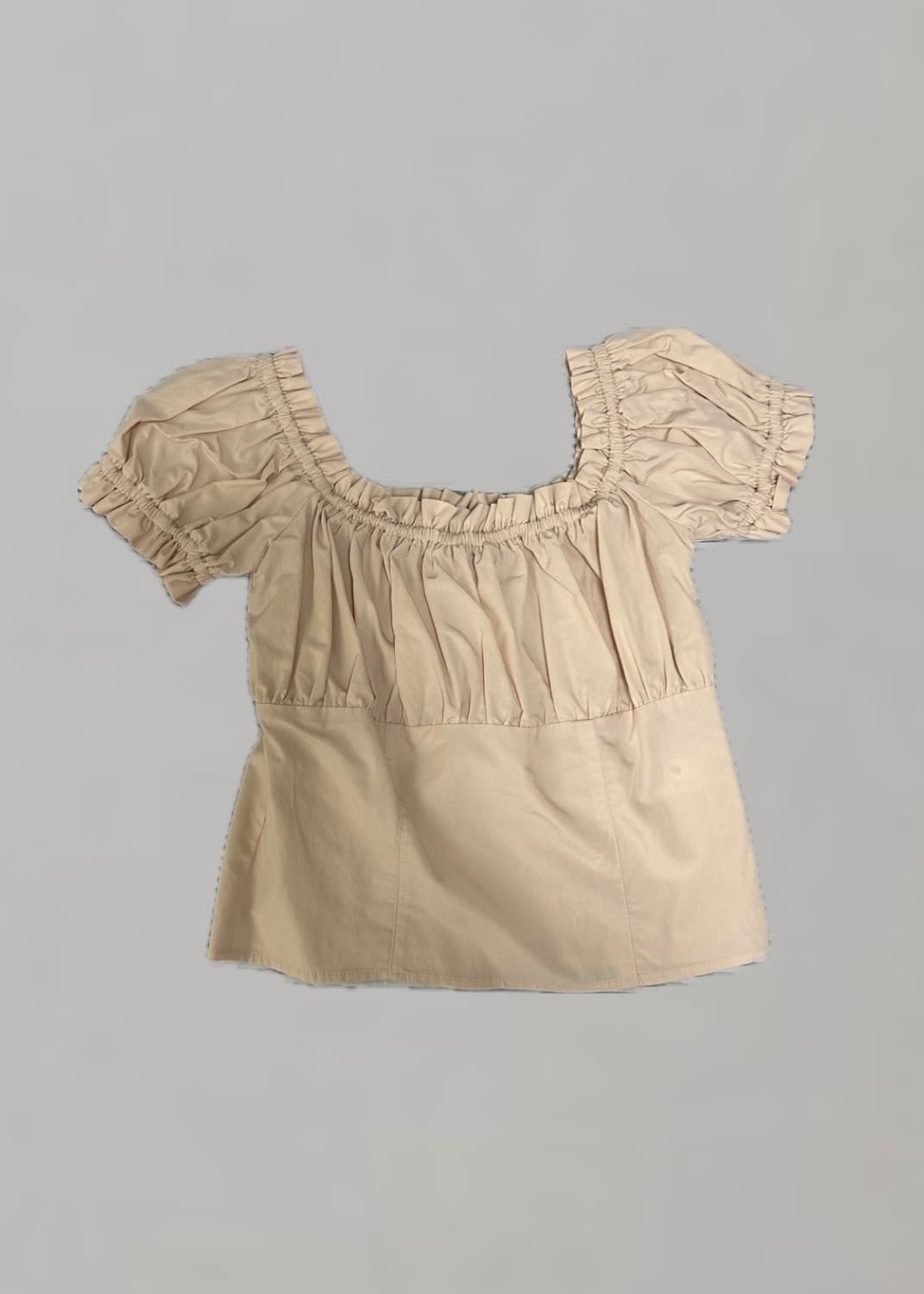 RE_L 리엘 스퀘어넥 퍼프 블라우스 상품이미지1