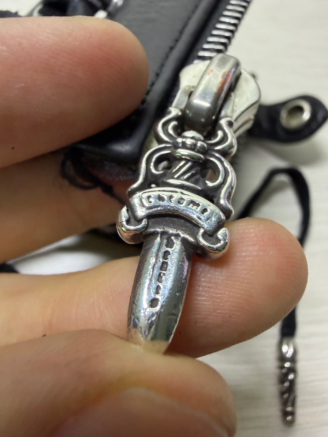 크롬하츠 라이더 CH크로스 가죽 팔찌 상품이미지8