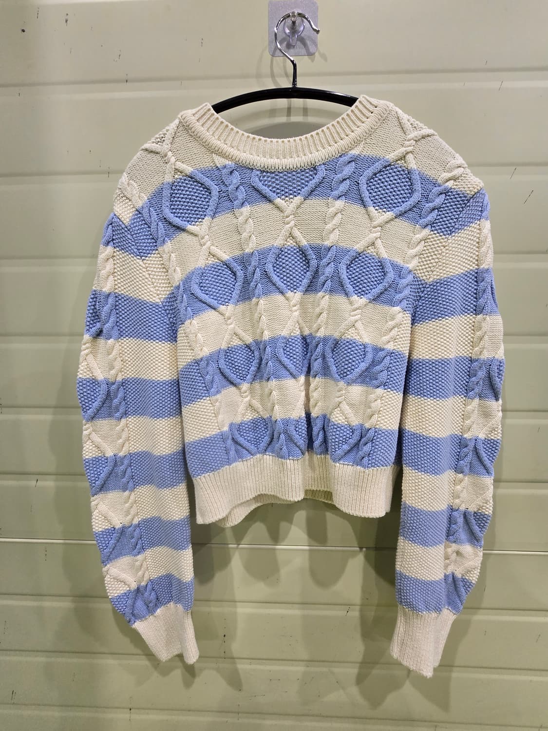 voca  vaca 스트라이프 크롭 니트 가디건 M 상품이미지6