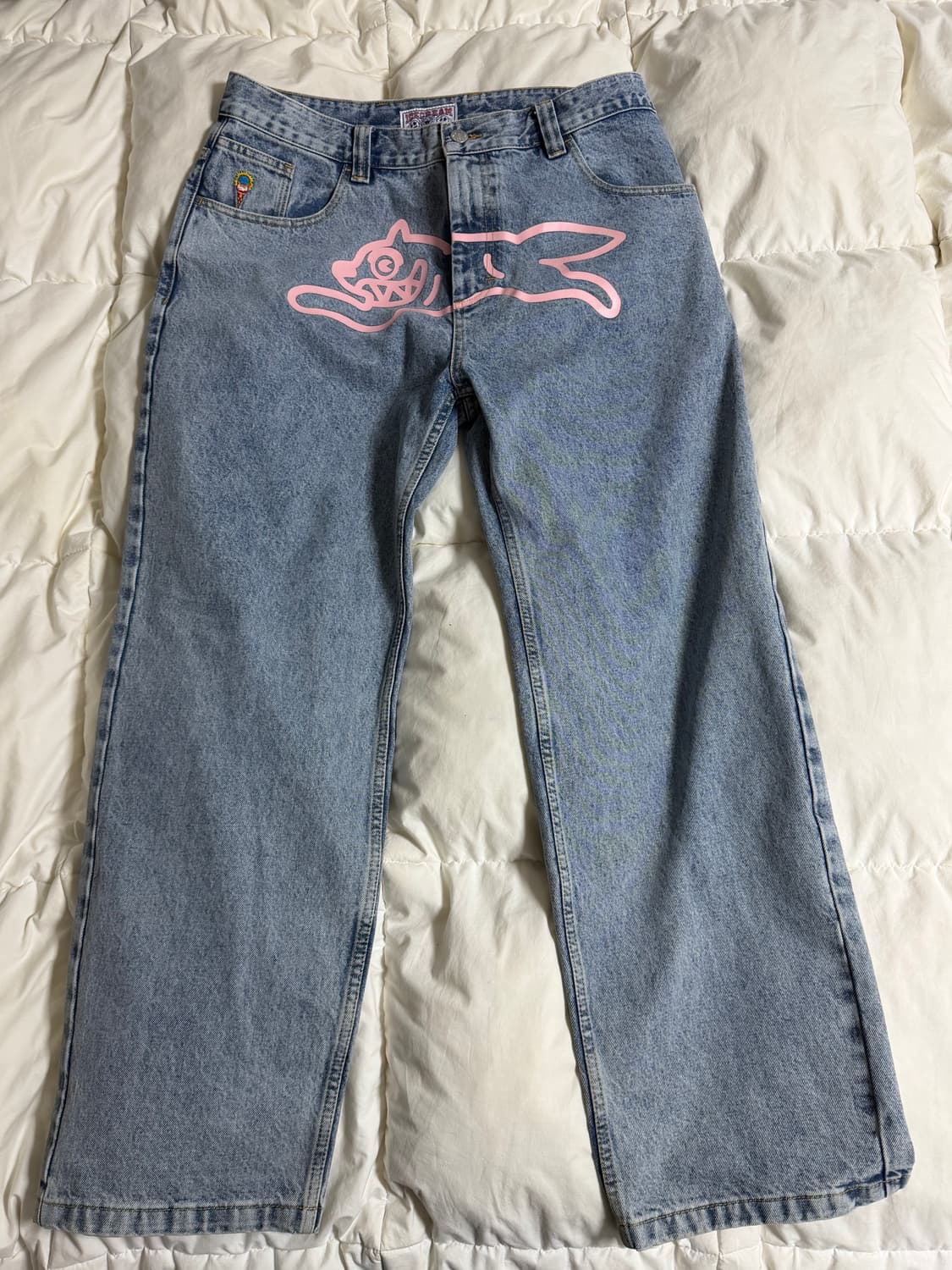 (34) Icecream 아이스크림 핑크 러닝독 데님 팬츠 상품이미지2