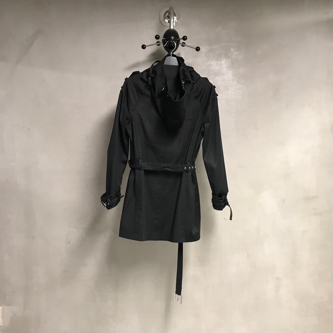 베르사체 베르수스 후드 코트 블랙 40(W) 상품이미지9