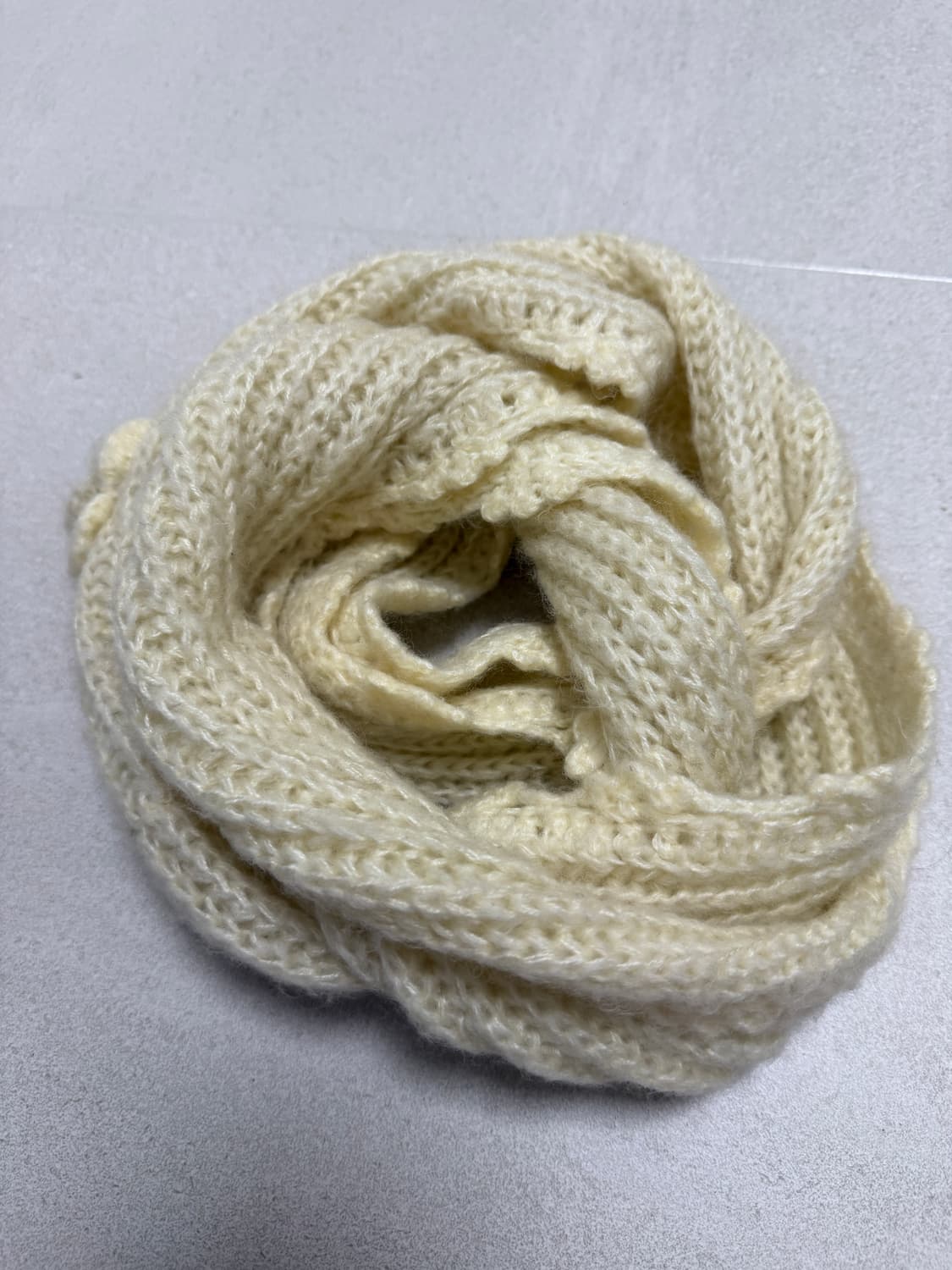 코사지 모리 뜨개 단추 머플러 상품이미지2