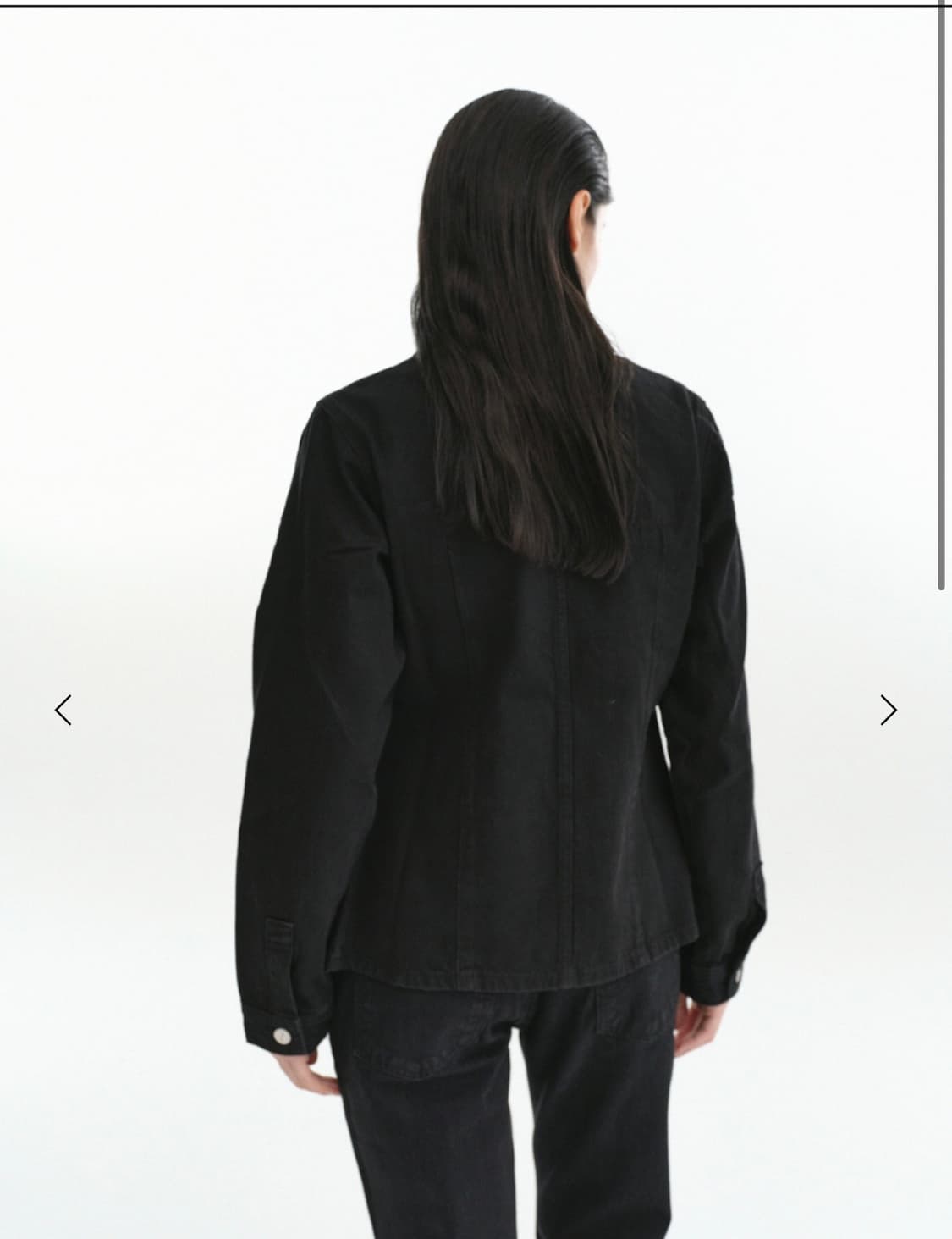 리포스 / COTTON DENIM SHIRT (BLACK) 상품이미지3