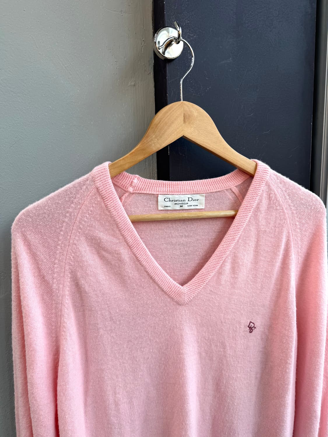 .M/ 크리스찬디올 1990AW 브이넥 로고 니트 상품이미지3