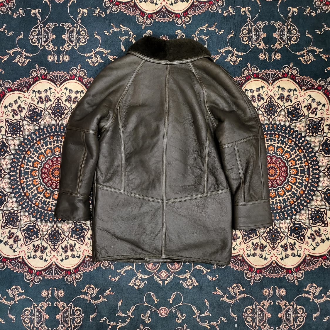 리얼 레더 무스탕 자켓 (L) 상품이미지5