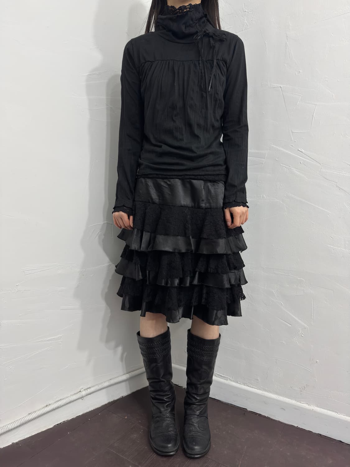 sorridere lace detail longsleeve 상품이미지3