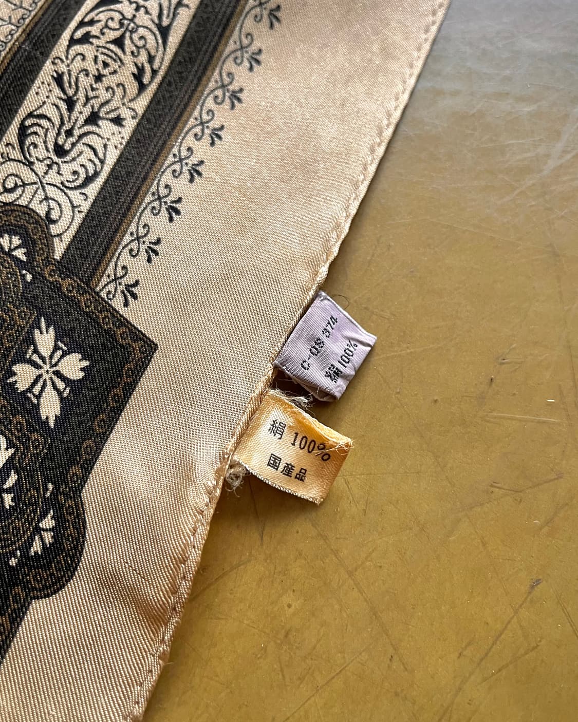 1980-90a INERMEZZO Japan Old Silk Scarf 상품이미지8