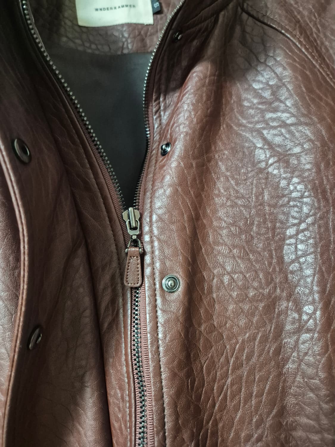 분더캄머 하이넥 에코레더 점퍼 브라운 s 상품이미지8