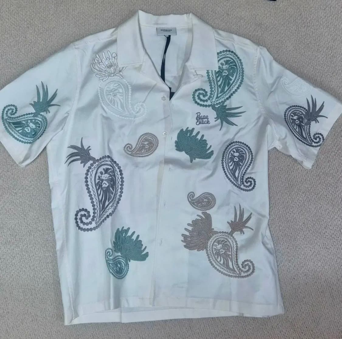 BAPE BLACK 반팔 셔츠 BAPE Black Bold Paisely 상품이미지1