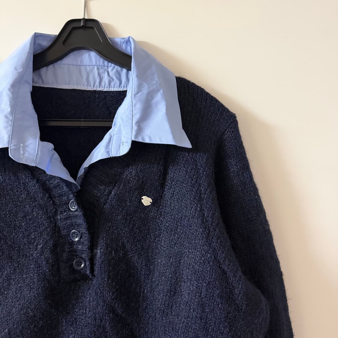 새상품 여자 레이어드 셔츠 니트 상품이미지2