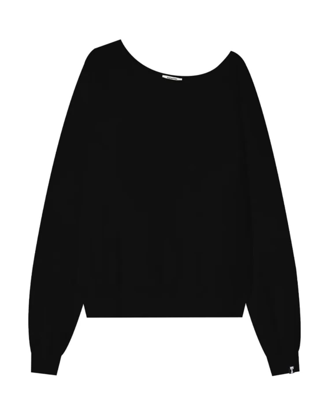 투머치택스 어시메트릭 원 숄더 스웨트셔츠 블랙 맨투맨 상품이미지6