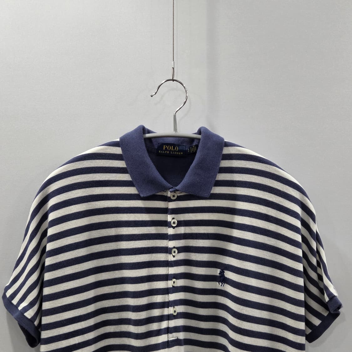 폴로랄프로렌 우먼 코튼 카라 스트라이프 반팔티 S  상품이미지2