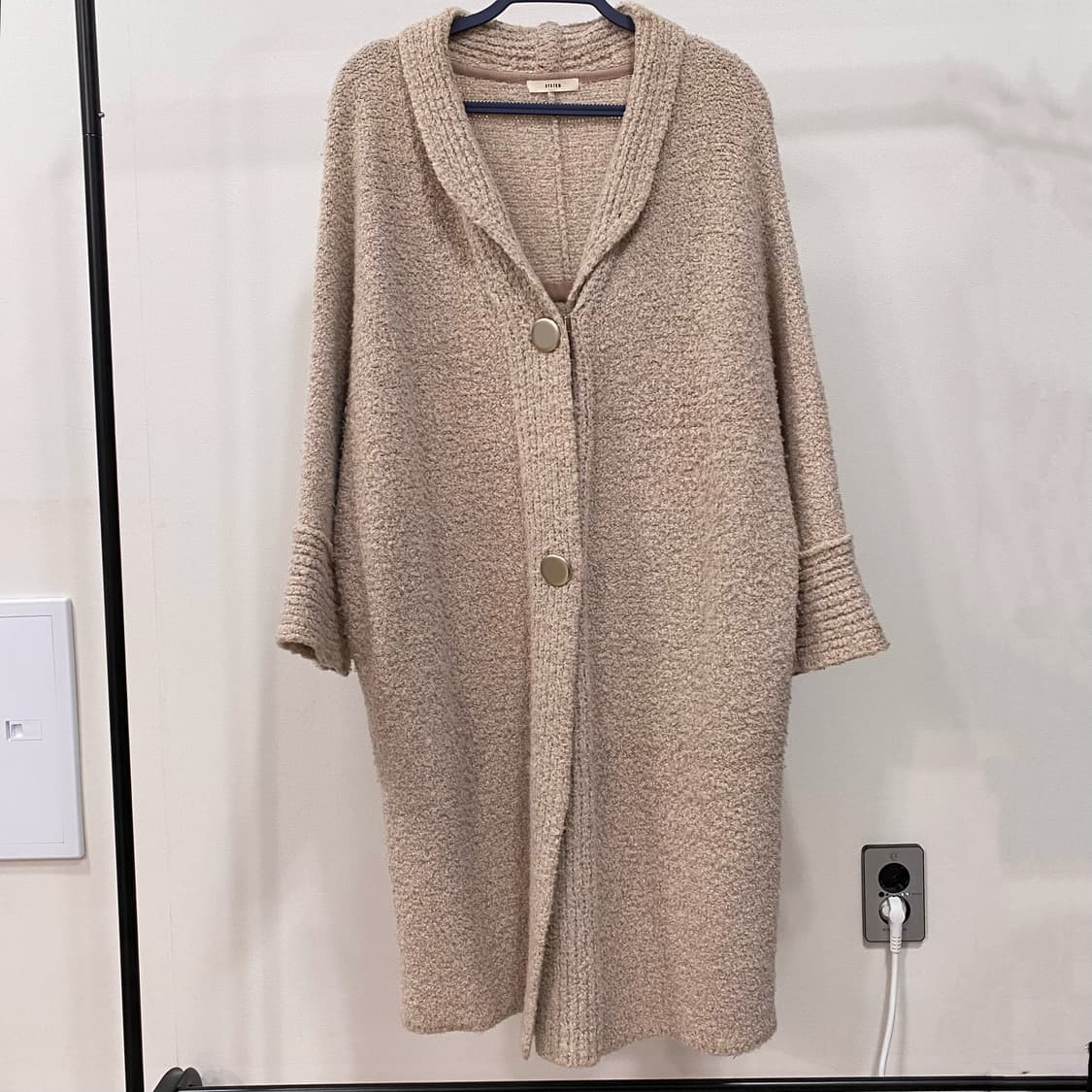 한섬 시스템 부클 울 롱 가디건 상품이미지1