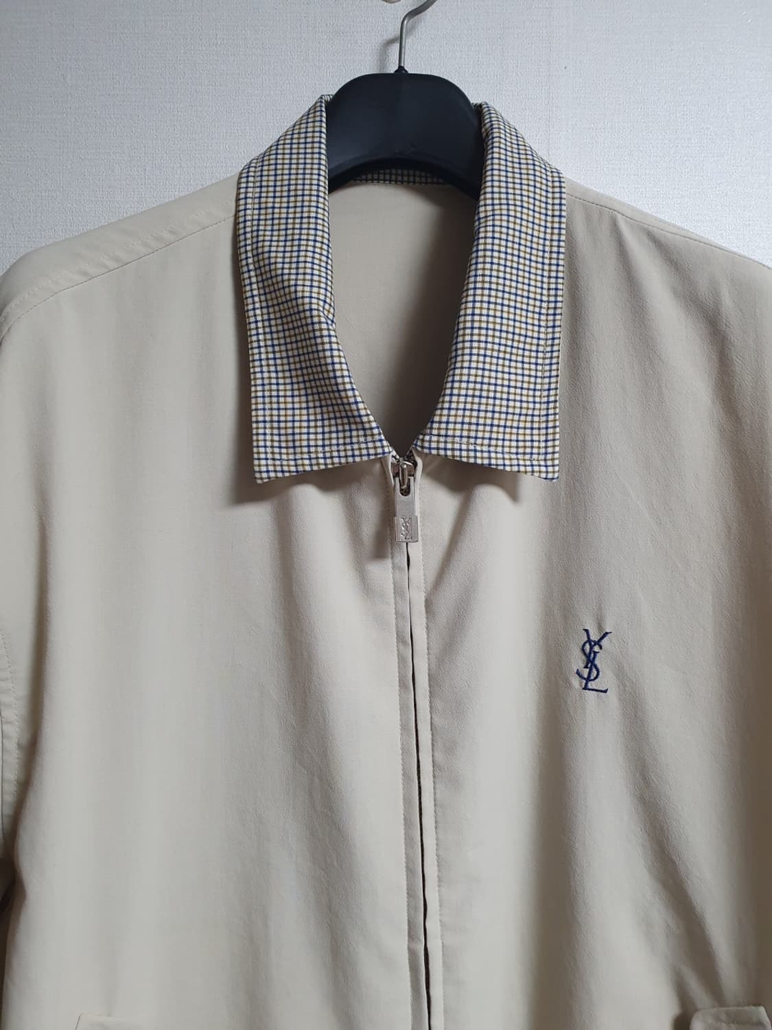 입생로랑 YSL 클래식 블루종 집업 자켓 100 오버핏 상품이미지3