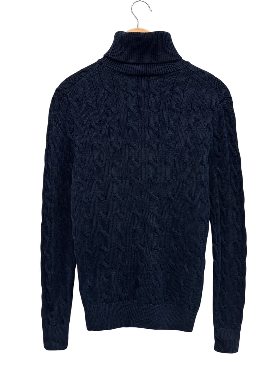 폴로 랄프로렌 폴라넥 꽈배기 케이블 니트 네이비 (XS)  상품이미지7
