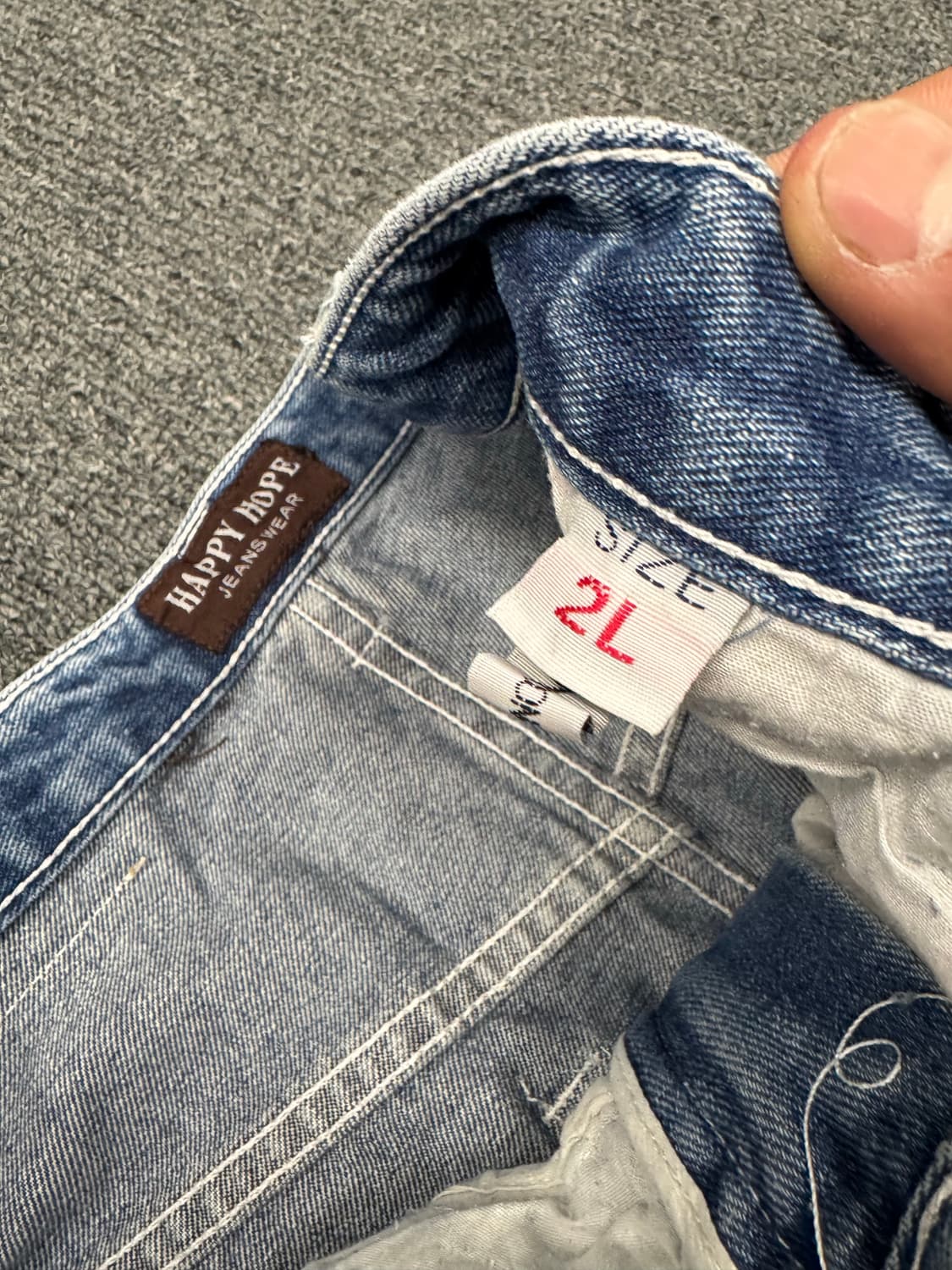 2L) Happy Hope 빈티지 올드스쿨 y2k 포켓 데님팬츠 상품이미지4