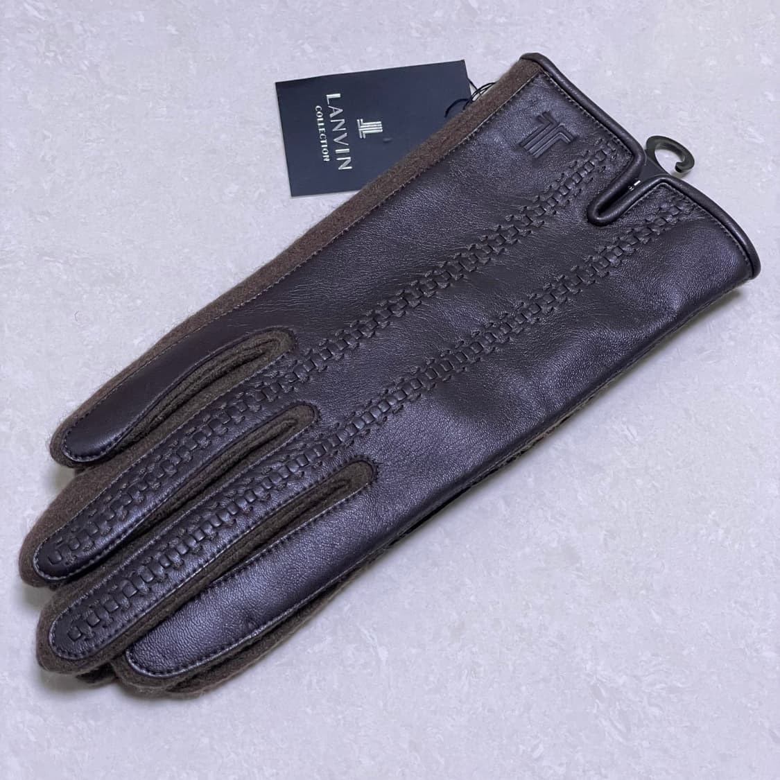LANVIN 랑방 컬렉션 다크브라운 양가죽장갑 새상품 상품이미지1