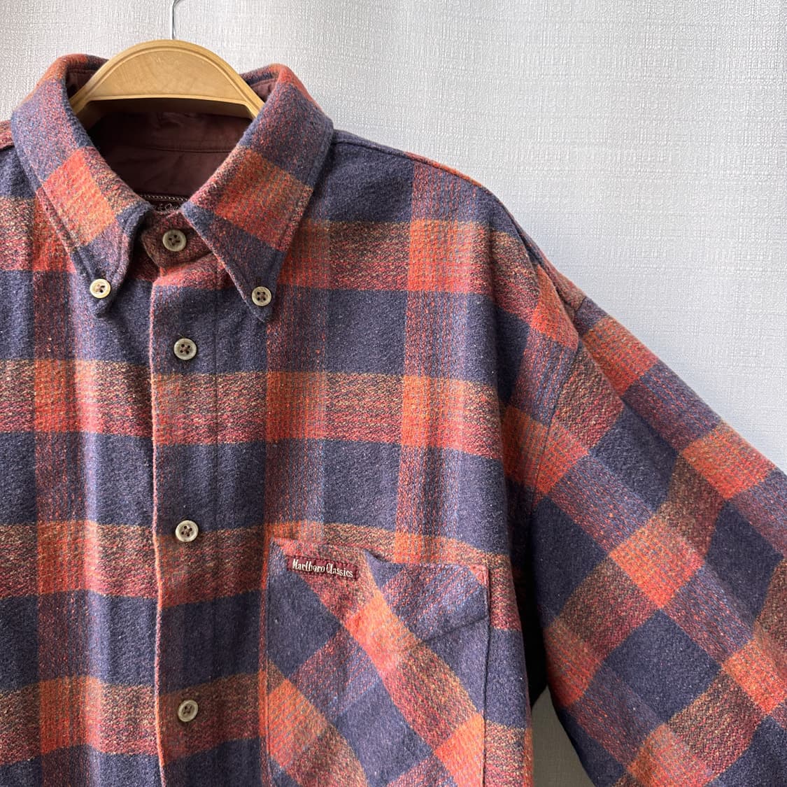말보로 클래식 90s 빈티지 플란넬 체크 셔츠  상품이미지2