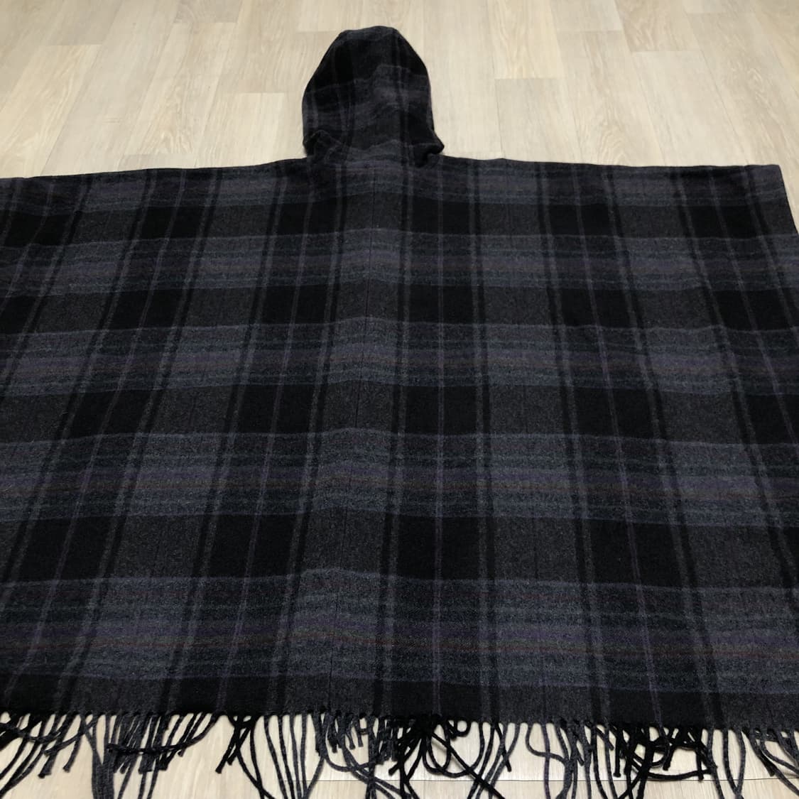 (ONE SIZE) 폴로 랄프로렌 POLO 체크 패턴 판초 머플러 상품이미지9