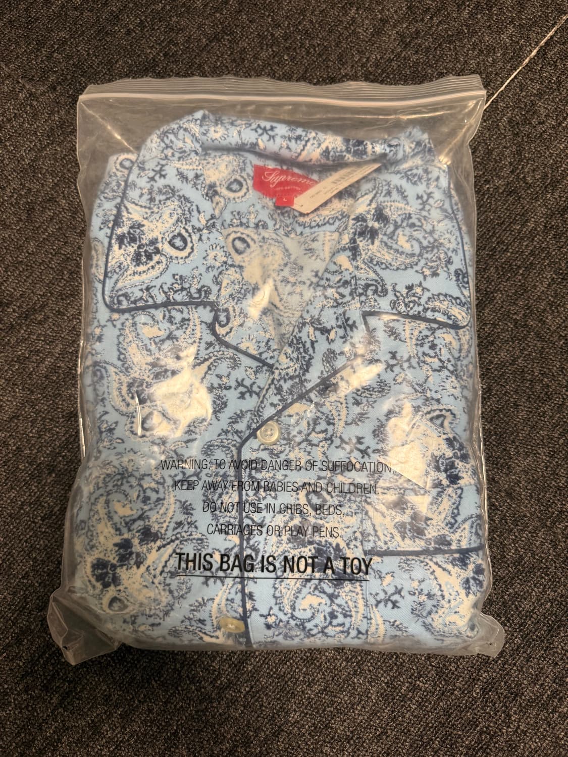 [L] 슈프림 페이즐리 플란넬 파자마 블루 상품이미지2